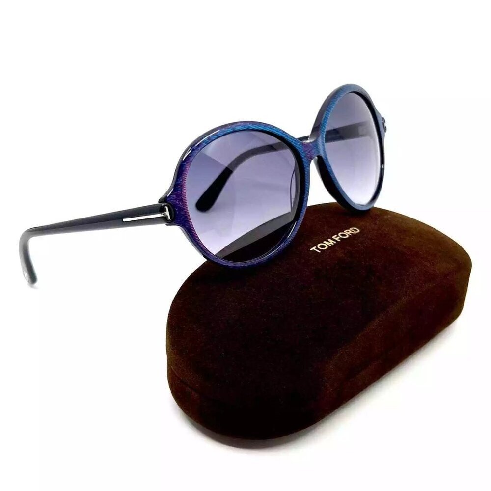 NWT Tom Ford FT0343 Purple Round 83mm Sunglasses